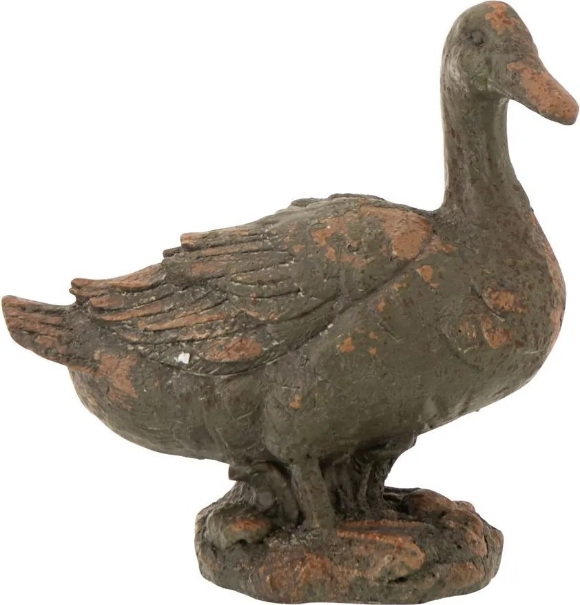 Zelená antik vonkajšia dekorácia kačica Antiqou - 35*18*36 cm