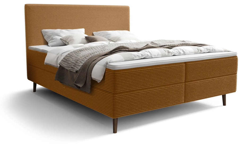 Jednolôžková posteľ 120 cm Napoli Bonell (karamelová) (s roštom, s úl. priestorom). Akcia -20%. Vlastná spoľahlivá doprava až k Vám domov. 1082432