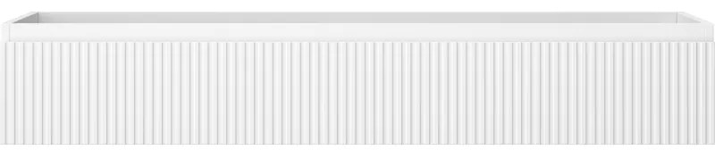 Mexen Rivel, kúpeľňová skrinka pod umývadlo 140 cm, 1 zásuvka, drážkovaná, biela matná, 91A20-14023-1-BF01