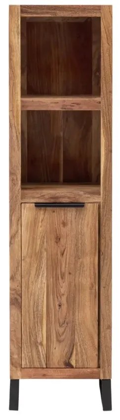 furniture-nabytek.cz - Masivní koupelnová skříňka Sydney z akácie, lakovaná, hnědá – 31×25×125 cm