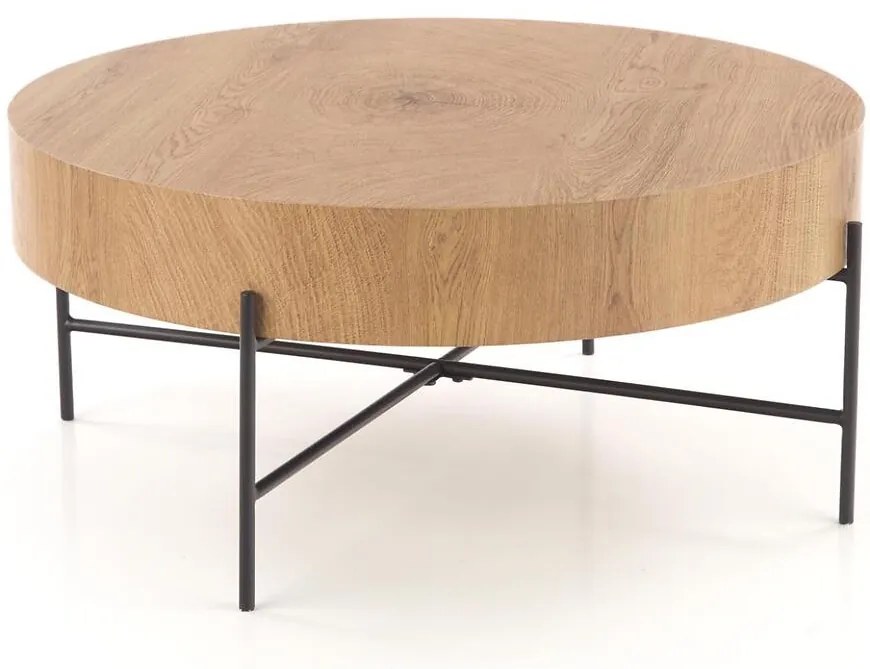 Konferenčný stolík Brooklyn dub prírodný/čierna