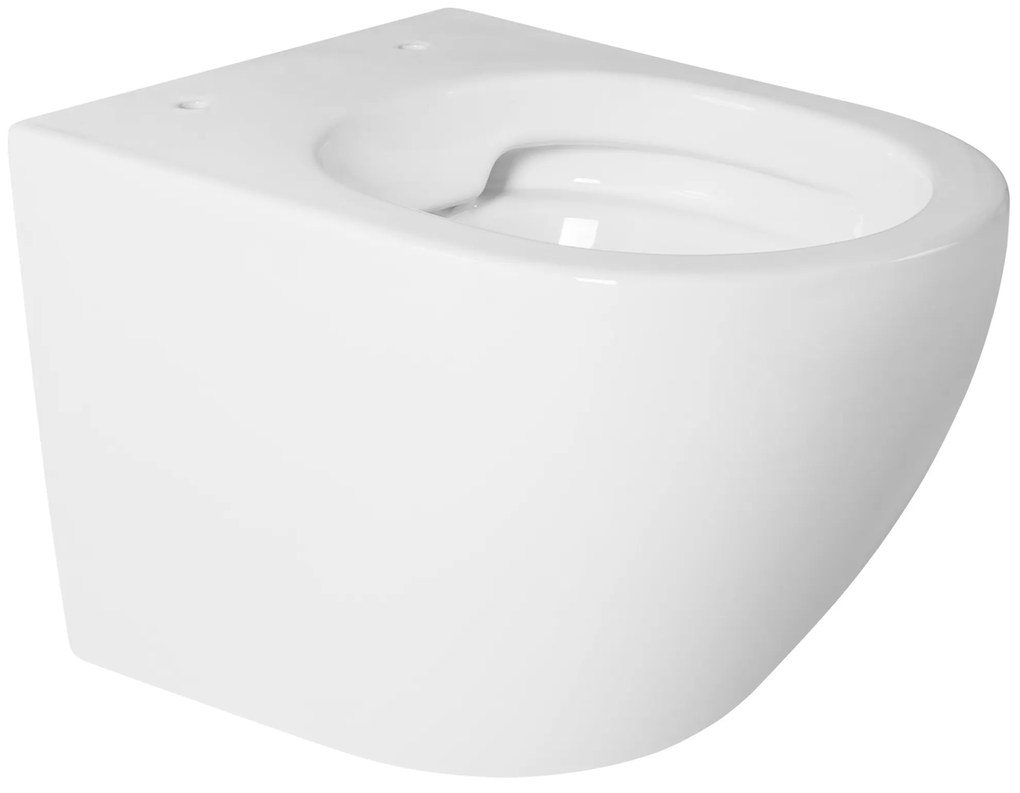 Gamma Mut, závesná WC misa 48x37 cm Rimless s pomaly padajúcim sedadlom, biela lesklá, GMA-MUT-203