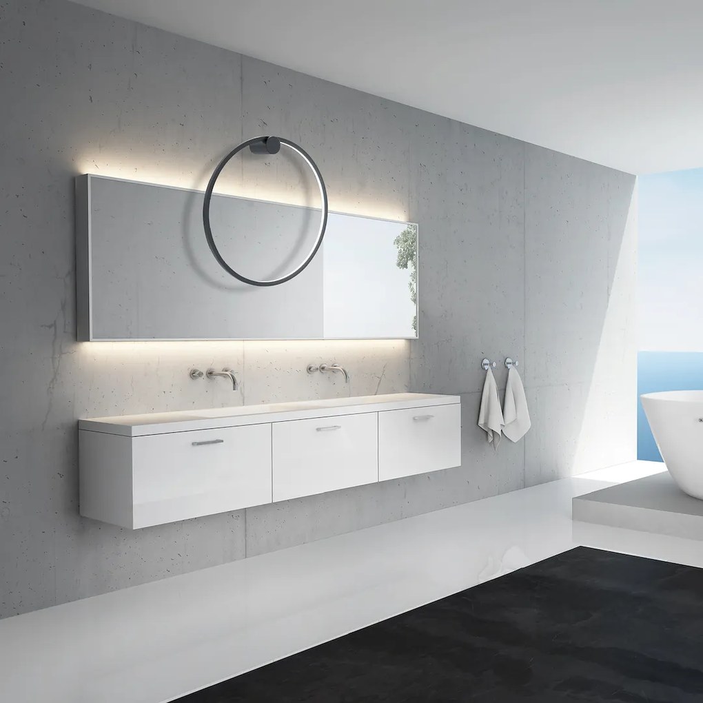 Nástenné LED svietidlo Saturno, 1x LED 25w, 4000k, b