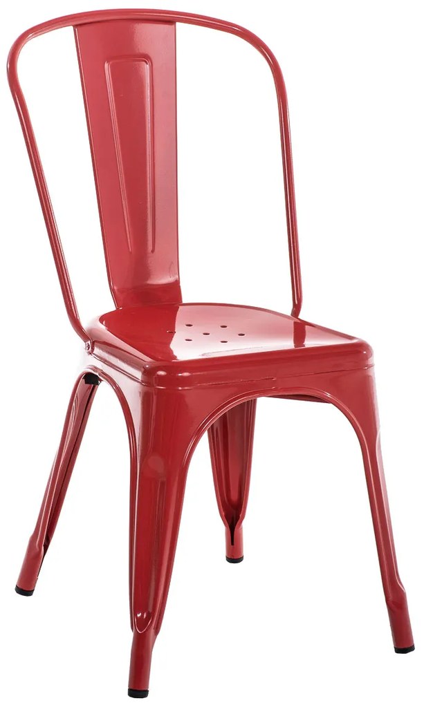 Kovová stolička Ben - Červená