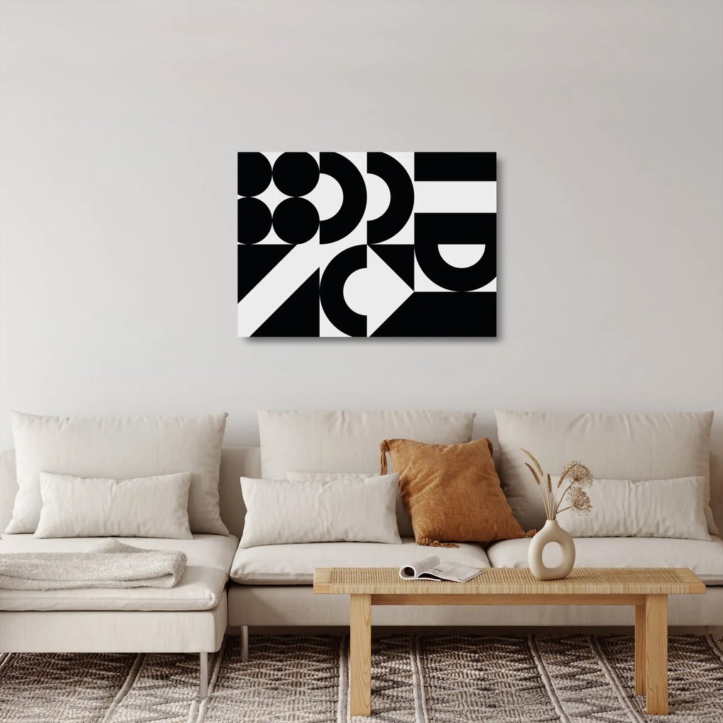Sklenený obraz - Geometrická abstrakcia N⁰2 (70x50 cm)