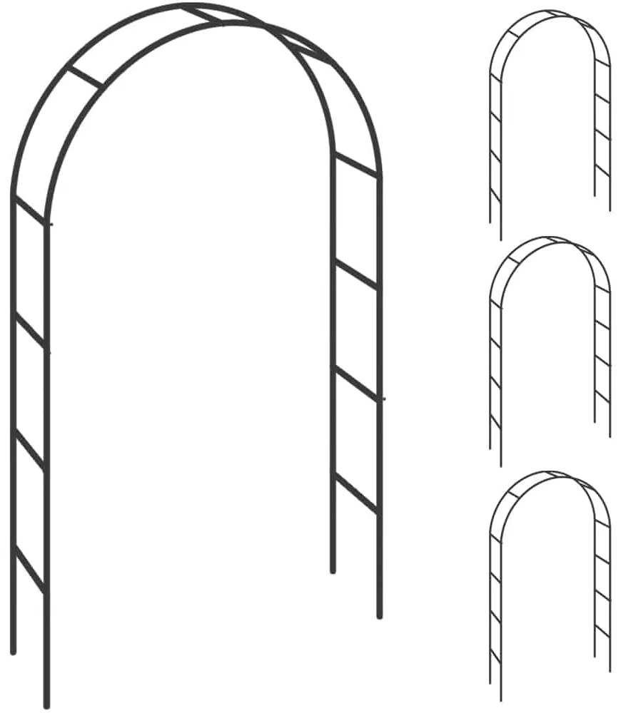 Oblúková opora na ruže 240x140x37cm Gardebruk