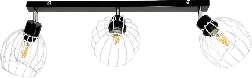 BERGE LED stropné svietidlo - 3xE27 - DRUCIAN WHITE BALL