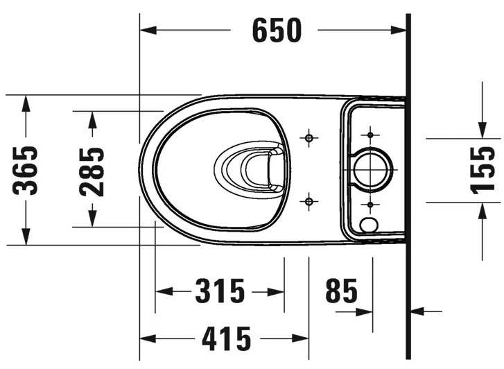 Duravit No.1 - Závesné WC kombi, Rimless, biela 25120900002