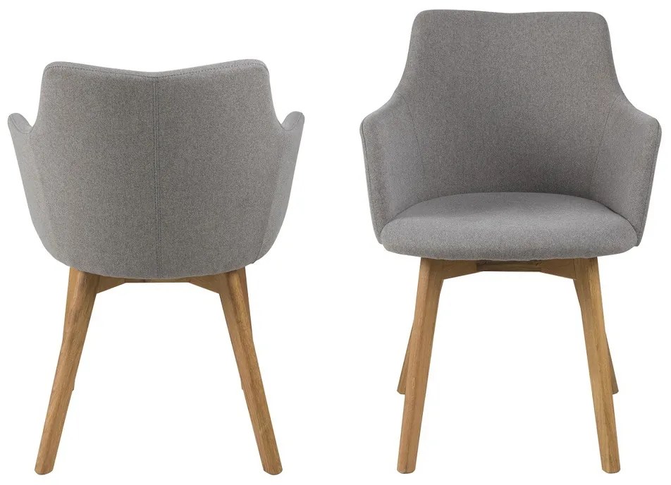 Dizajnová stolička Aleksander, svetlosivá