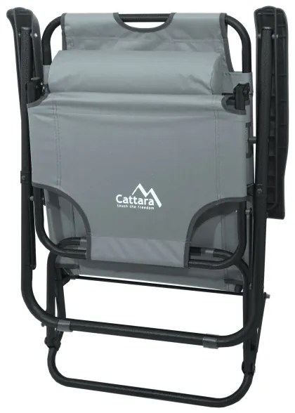 Skladacie polohovateľné kreslo šedá/čierna