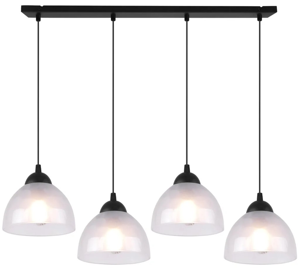 Závesné svietidlo Venice, 4x mliečne sklenené tienidlo