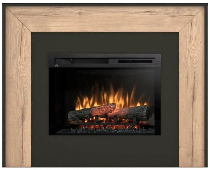 Elektrický krb Zuni 26 čierny/dub