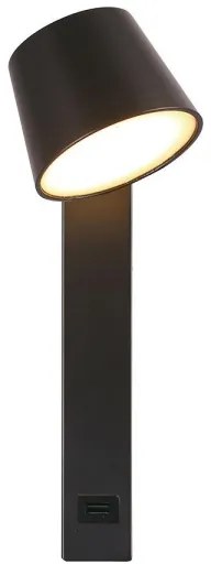 LED Nástenné bodové svietidlo s USB portom LED/8W/230V 3000K