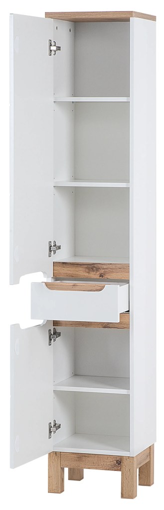 Kúpeľňová stojaca skrinka BALI biela - vysoká