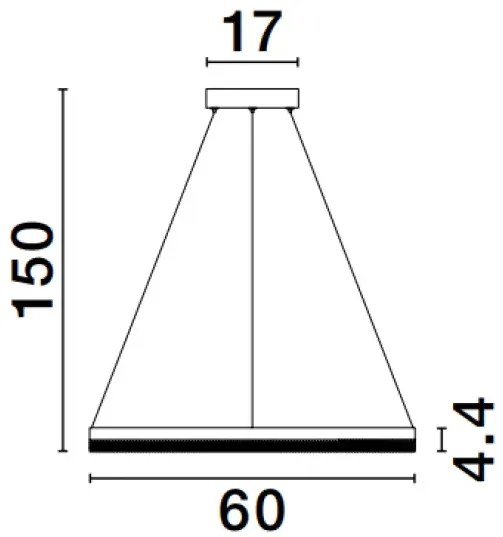 LED luster Adria 60 zlaté