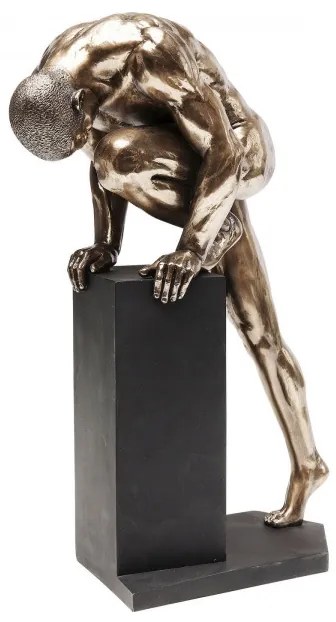 KARE DESIGN Dekoratívny predmet Nude Man Stand 35 cm bronzový 35,5 × 25,5 × 12,5 cm