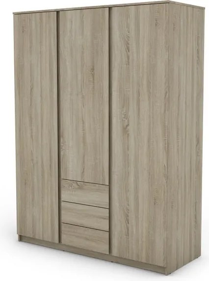 Šatníková skriňa Carlos, dub sonoma, 152 cm