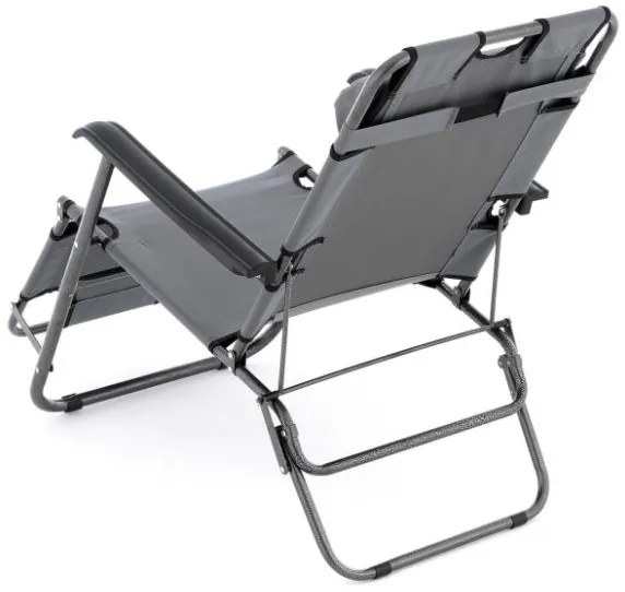 Garthen 74533 Skladacie záhradné lehátko, sivá