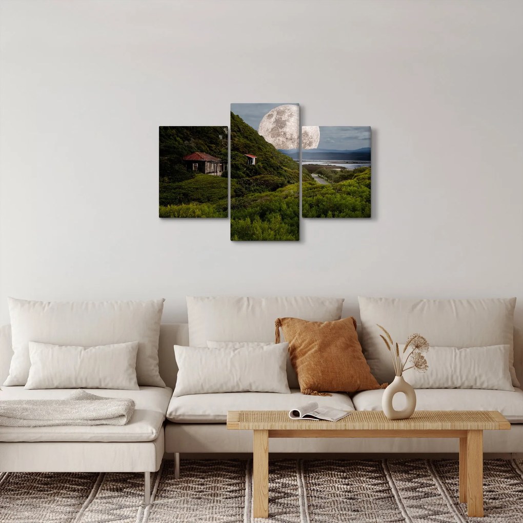 Obraz krajiny s mesiacom (90x60 cm)