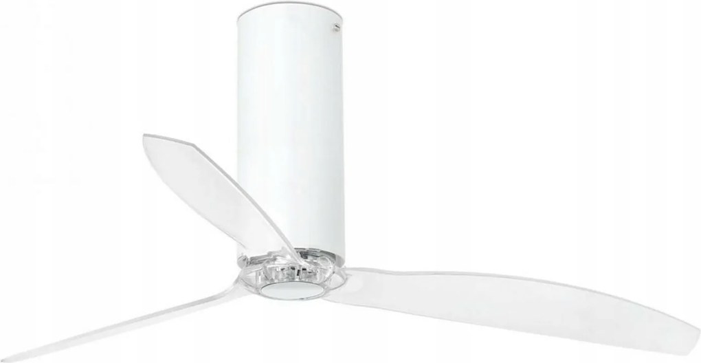 Stropný ventilátor Faro Tube Fan DC biely/transparentný, tichý, 6 rýchlostí
