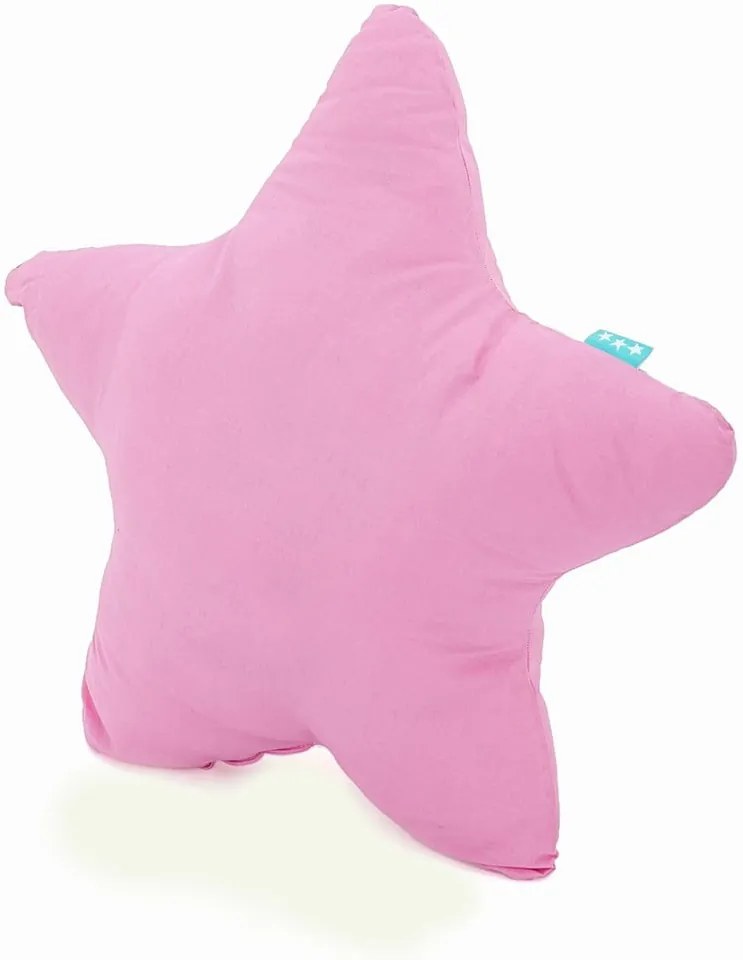 Ružový bavlnený vankúšik Happy Friday Basic Estrella Pink, 50 x 50 cm
