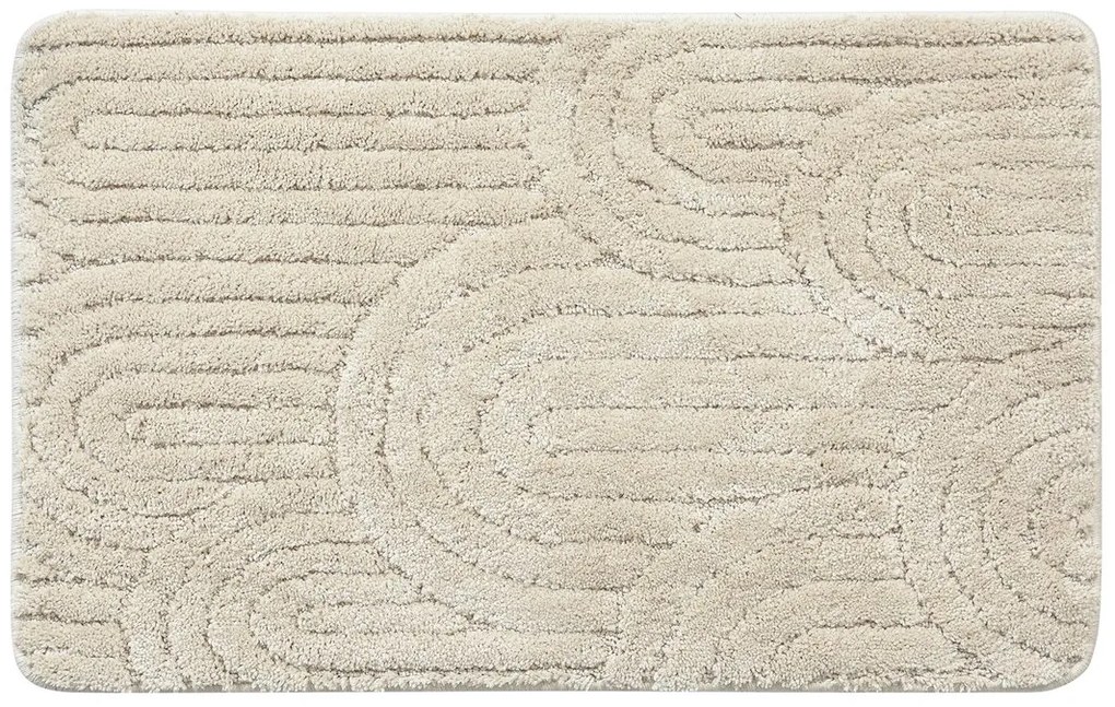 Aqualine Aqualine, RIST kúpeľňová predložka, 50x80cm, 100% polyester, protišmyk,ecru, NI8592