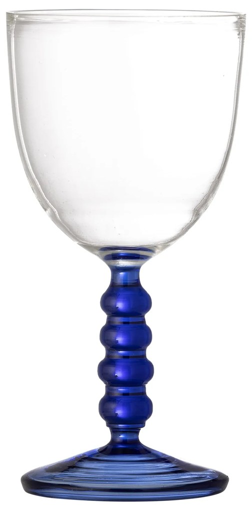 Bloomingville Pohár na víno Noemi Blue Glass 220 ml