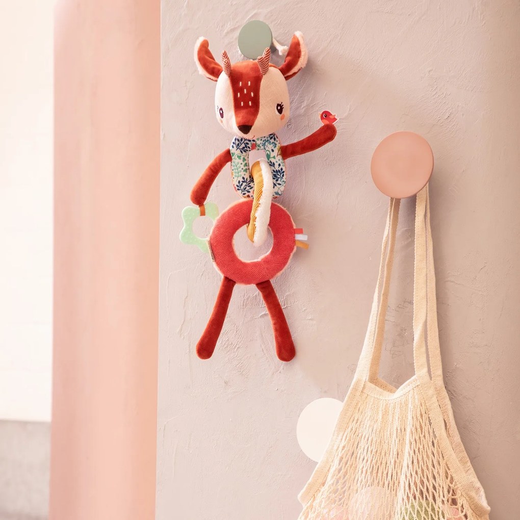 Lilliputiens - plyšová reťaz s aktivitami - jelenček Stella