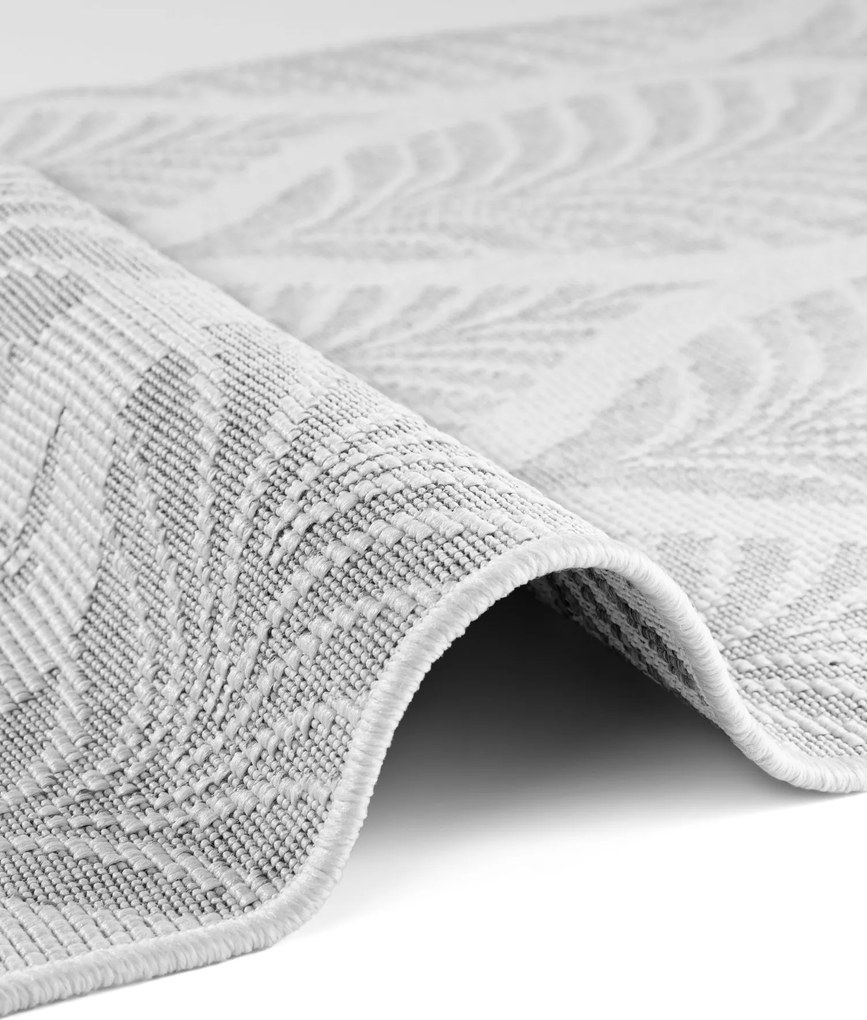 NORTHRUGS, Koberec behúň Duet Liora 106246 White/Gray - na von aj na doma, 80x250, šedá, chodba / predsieň