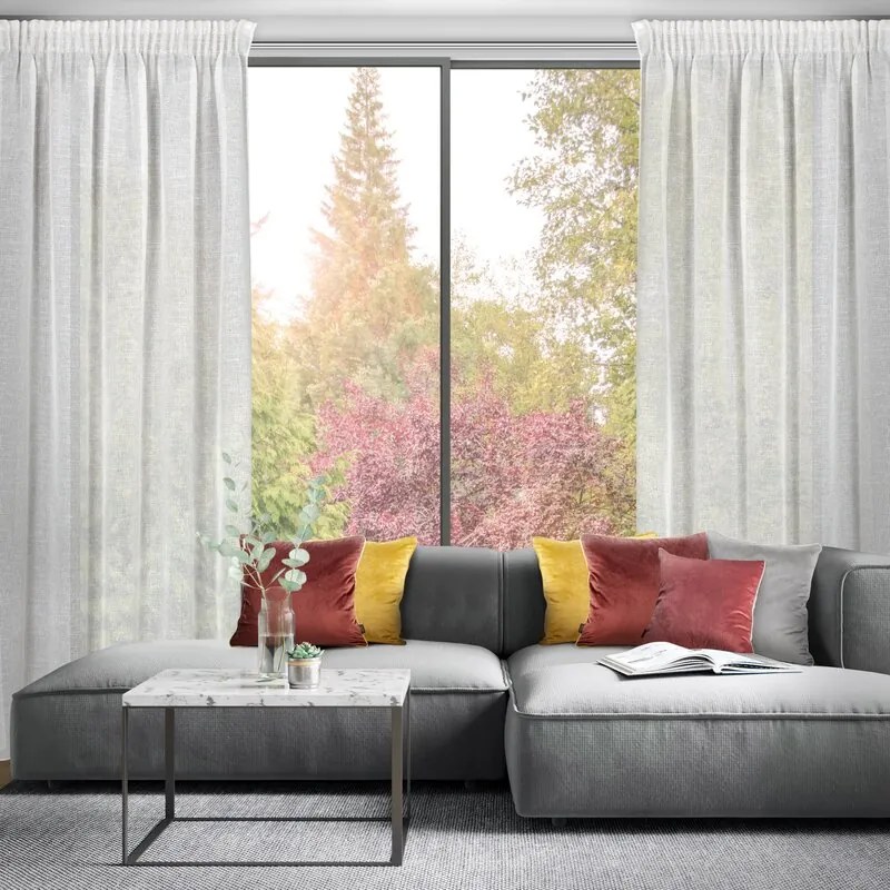 EUROFIRANY záves v ekologickom štýle 140 cm x 270 cm prírodná 100% polyester Rozmer varianty: 140 cm x 250 cm, Farba varianty: Béžová