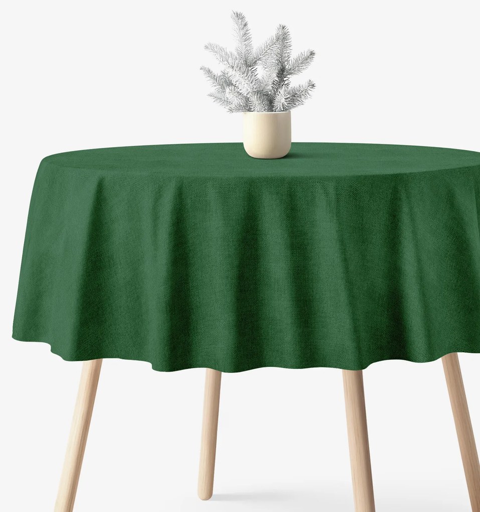 Goldea okrúhly obrus malaga - tmavo zelený Ø 120 cm