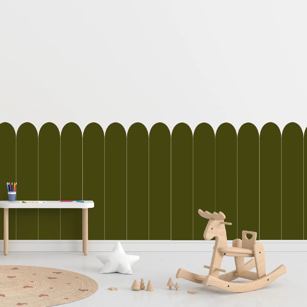PIPPER. Oblúk - Khaki farba - textilná nálepka na stenu Farba: Tmavá, Veľkosť: 100 cm