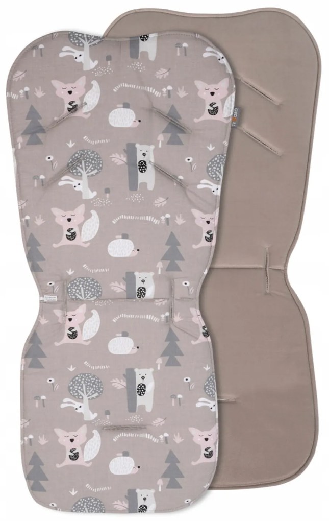 Vulpi Obojstranná podložka do kočíka Velvet Animals