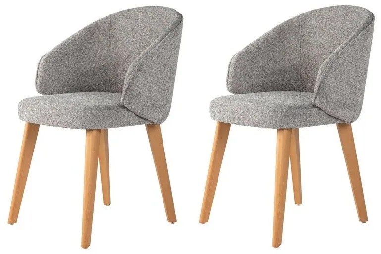 Súprava jedálenských stoličiek Bentley Grey and Light Oak, 2 ks