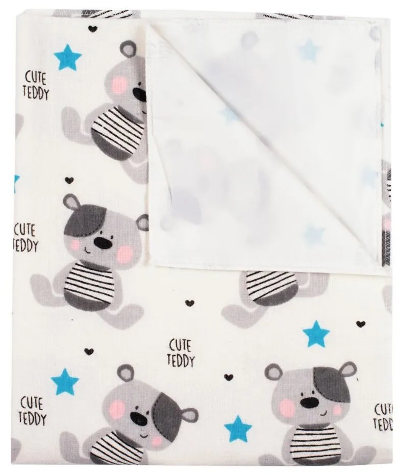 Nepremokavá flanelová podložka New Baby Cute Teddy