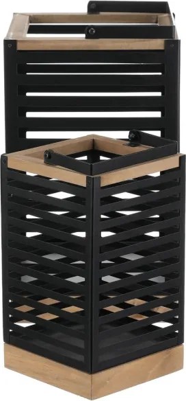 Set dvoch lampášov čierny JS464 (2 ks)