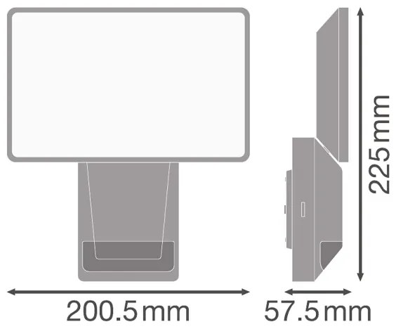 Ledvance - LED Vonkajší nástenný reflektor so senzorom FLOOD LED/27W/230V IP55