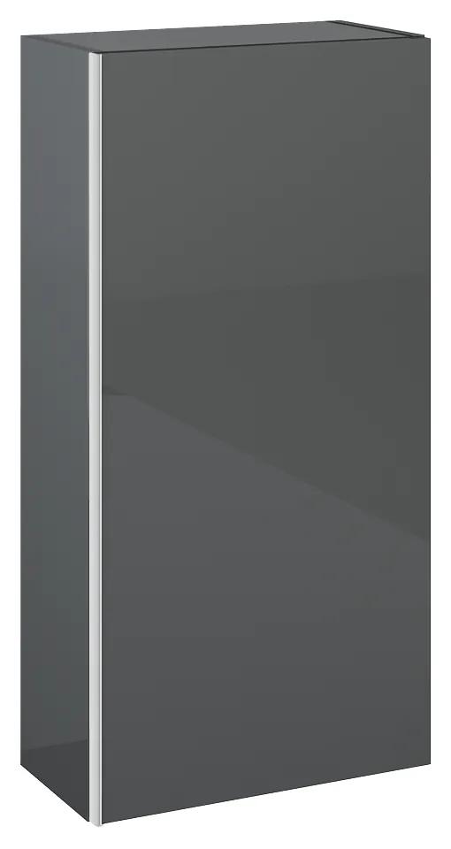 Elita Look, závesná bočná skrinka 40x21,6x80 cm 1D, antracitová, ELT-166999