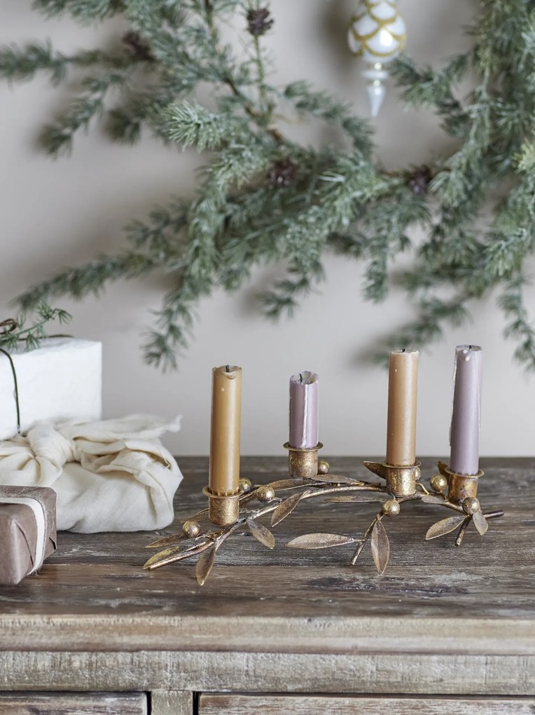 Bloomingville Kovový adventný svietnik Mirabel Gold