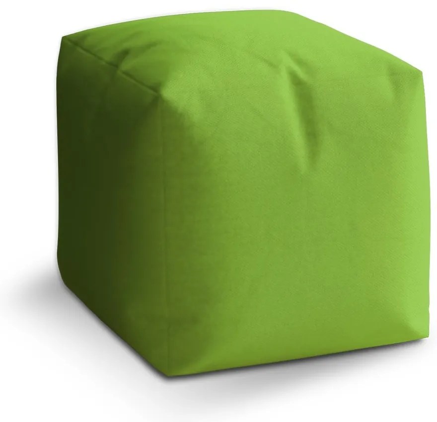 Taburet Cube jablkovozelená, zelená