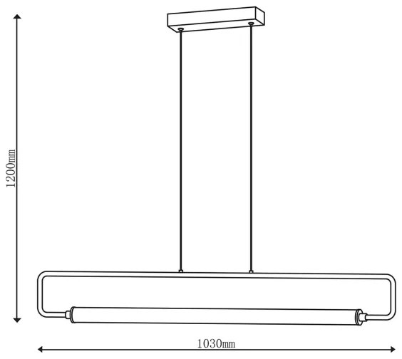 Závesný LED luster FELICJA na lankách LED/30W/230V 4000K čierny