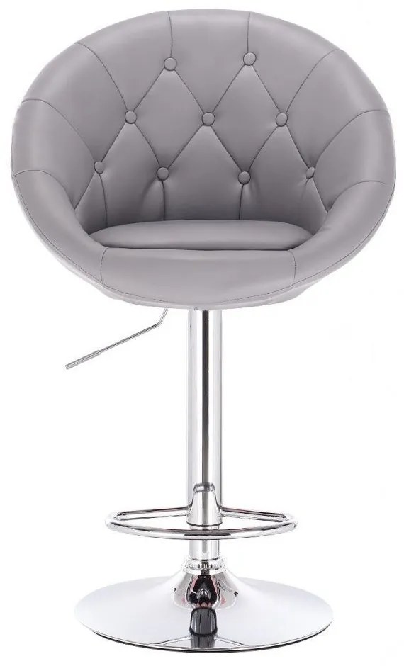 LuxuryForm DESIGN Barová stolička VERA na striebornom tanieri - šedá