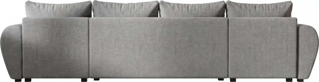 Rozkladacia obojstranná sedacia súprava do U SEVIO 311x145 cm, sivá + 2 vankúšiky ZDARMA