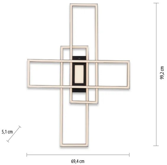 Leuchten Direkt 14693-18 - LED Stmievateľné stropné svietidlo ASMIN LED/48W/230V + DO