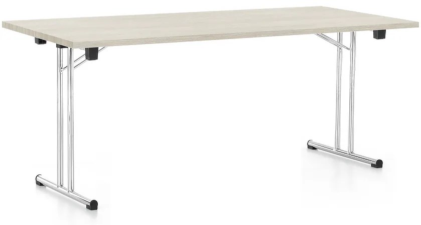 Skladací stôl 180 x 80 cm, biely jaseň