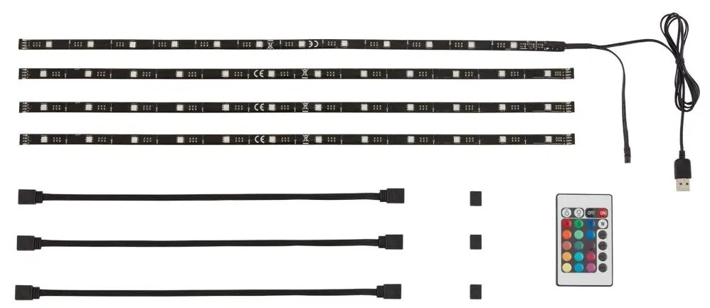 Brilo - LED RGBW Stmievateľný pásik pre TV 3m LED/2,5W/USB + DO BL1240