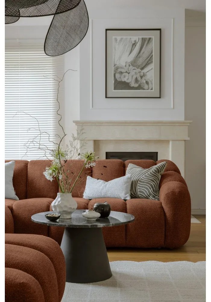 Terakotová rohová pohovka (pravý roh/do tvaru "U") Shell – Miuform