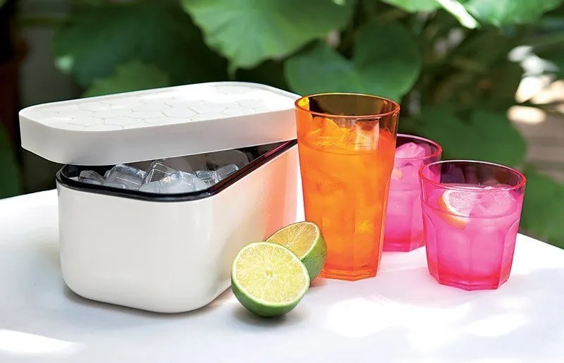 Chladiaci box a forma na ľad Ice Box krémový