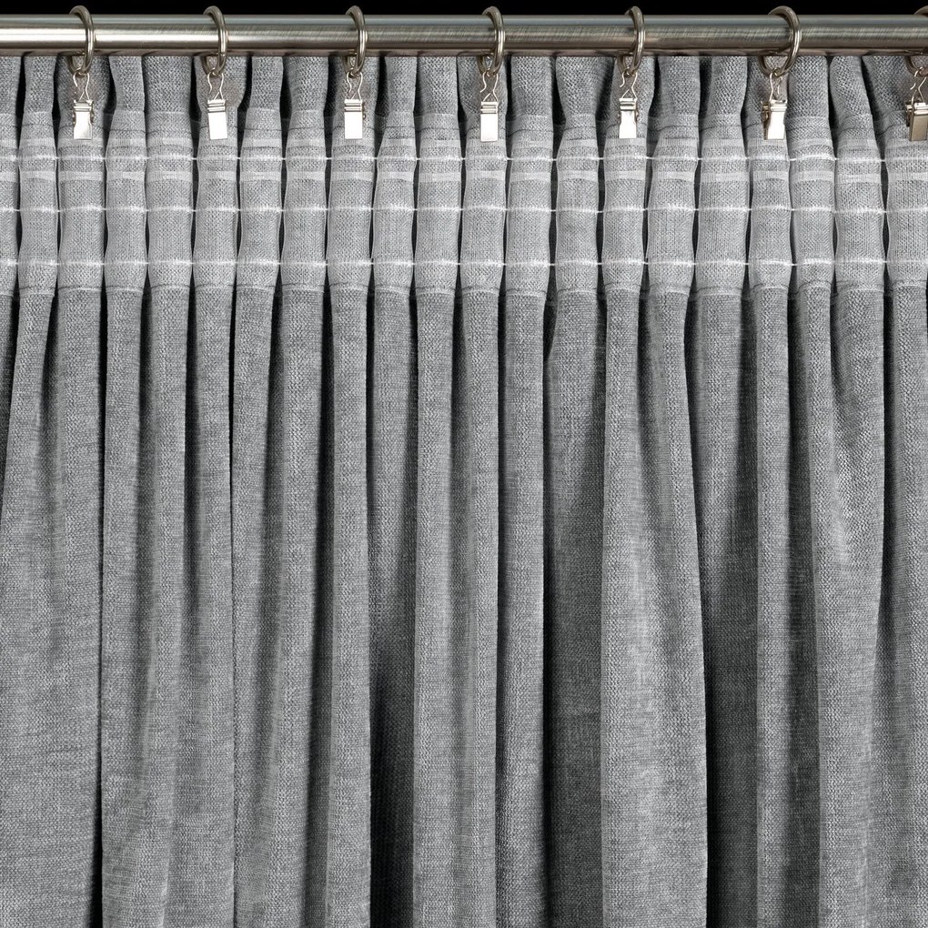 ZÁVES NA PÁSKE NILO 140X270 CM SIVÁ