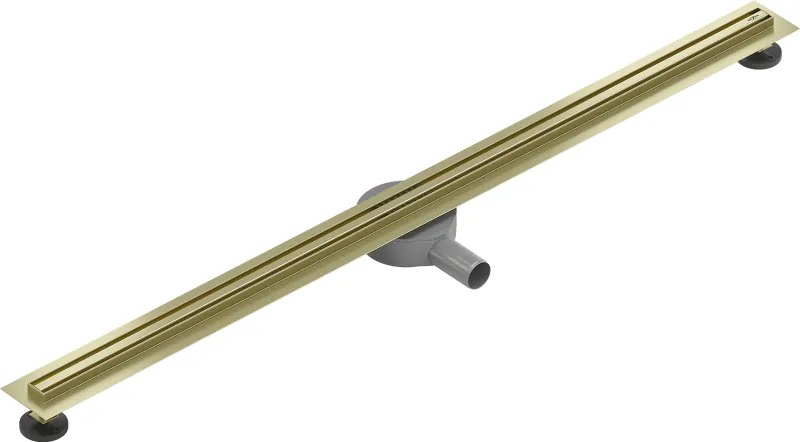 Mexen Flat 360° Slim sprchový žľab 140 cm, zlatá matná, 1A41140